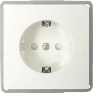 Zásuvka s ochranným kontaktem vestavný, Modul GAO EFP300G-WH, bílá
