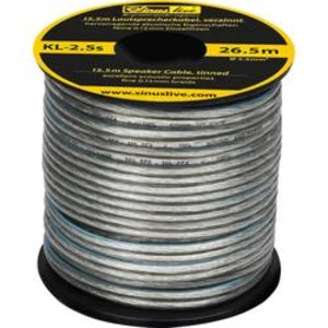Reproduktorový kabel Sinuslive KL-2,5S, 1 x 2.50 mm², stříbrná, 15.5 m