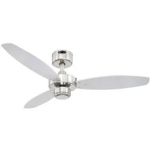Stropní ventilátor Westinghouse Jet 1, Ø 105 cm, wenge+stříbrná/nikl
