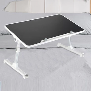 Foldable Height Angle Adjustable USB Cooling Fan Bed Laptop Desk, Adjustable Height, Easy to Fold