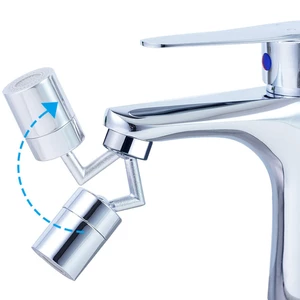 Suleve Universal Faucet Areator 360 Degree Swivel Faucet Bubbler Rotating Mesh Mouth Anti Splash Head Dual Mode Faucet E