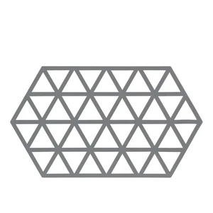 Sivá silikónová podložka pod horúce nádoby Zone Triangles