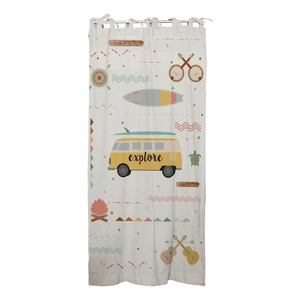 Detský záves s prímesou ľanu Little Nice Things Explorer, 140 x 270 cm
