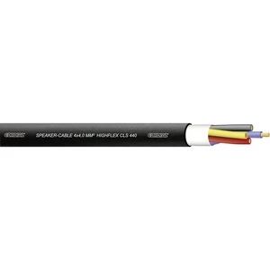Cordial CLS 440 Black 100 kábel k reproduktoru  4 x 4 mm² čierna metrový tovar
