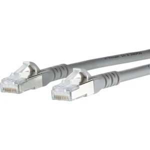 Metz Connect 1308455033-E RJ45 sieťové káble, prepojovacie káble CAT 6A S/FTP 5.00 m sivá s ochranou 1 ks