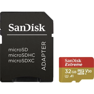 SanDisk Extreme® Mobile pamäťová karta micro SDHC 32 GB Class 10, UHS-I, UHS-Class 3, v30 Video Speed Class vr. SD adapt