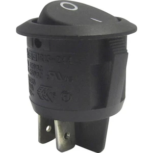 TRU COMPONENTS kolískový spínač TC-R13-244A-02 BLACK 250 V/AC 10 A 2x vyp/zap  s aretáciou 1 ks