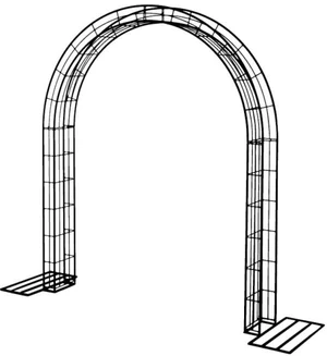 Brána vjezdová kulatá NARVA kovová černá 270cm