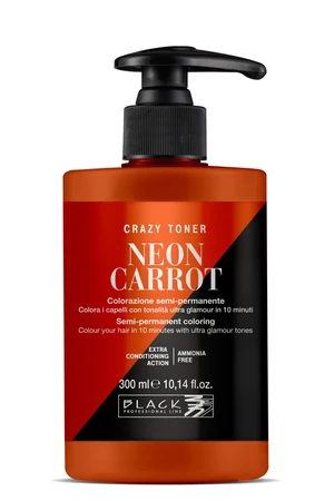 Farebný toner na vlasy Black Professional Crazy Toner - Neon Carrot (oranžový) (154013) + darček zadarmo