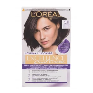 L´Oréal Paris Excellence Cool Creme 48 ml barva na vlasy pro ženy 5,11 Ultra Ash Light Brown na barvené vlasy; na všechny typy vlasů