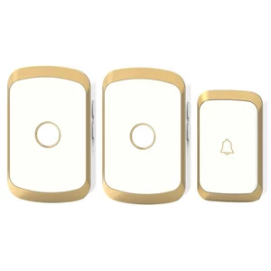 CACAZI A20 Wireless Music Doorbell Waterproof AC 110-220V 300M Remote Door Bell 1 Button 2 Receivers