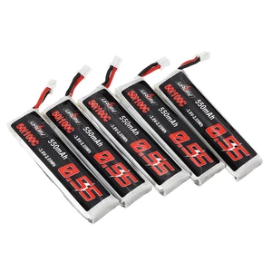 5Pcs URUAV 3.8V 550mAh 50/100C 1S HV 4.35V PH2.0 Lipo Battery for Emax Tinyhawk Kingkong/LDARC TINY Tinyhawk S Eachine T