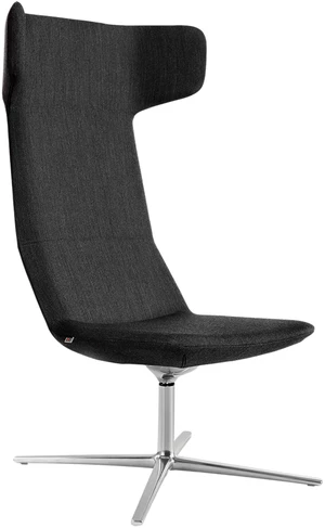 LD SEATING Designové kreslo FLEXI LOUNGE, FL-XL-N6 hliník leštěný