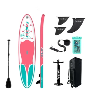 [EU Direct] FunWater Inflatable Paddle Board Stand Up Portable Surfboard Pulp Board With Backpack Waterproof Phonecase,