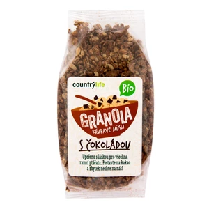 Granola - Chrumkavé ovsené müsli s čokoládou 350 g BIO   COUNTRY LIFE