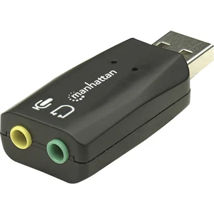 Manhattan Hi-Speed USB 3-D Audio Adapter 2.1 externá zvuková karta externý konektor na slúchadlá