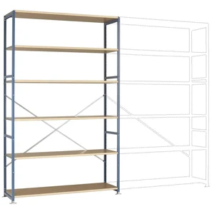 Manuflex RP1344.2001 základný modul regálu oddelenia 140 kg (š x v x h) 1470 x 2500 x 800 mm ocel práškovo lakované červ