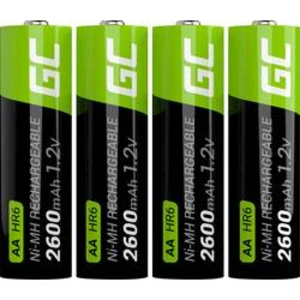 Akumulátor AA Ni-MH Green Cell HR6, 2600 mAh, 1.2 V, 4 ks