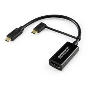 HDMI kabelový adaptér SpeaKa Professional SP-9015340, černá