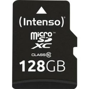 Paměťová karta microSDXC, 128 GB, Intenso Class 10, vč. SD adaptéru