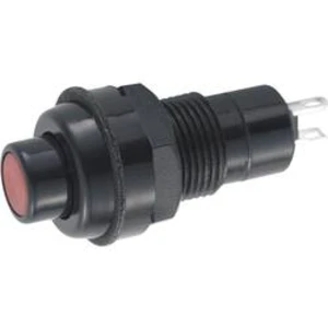 Tlačítkový spínač Miyama DS-256, RD, 12,2 mm, 125 V/AC, 3 A, pájecí piny, 1x vyp/zap