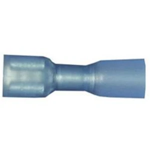 Faston zásuvka Vogt Verbindungstechnik 3966h se smršťovací bužírkou, 6.3 mm x 0.8 mm, 180 °, plná izolace, modrá, 1 ks