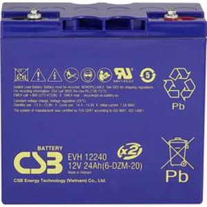 Olověný akumulátor CSB Battery EVH 12240 EVH12240, 24 Ah, 12 V