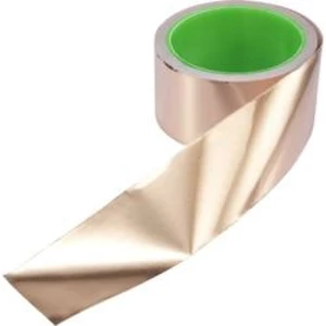 ESD lepicí páska TRU COMPONENTS CU-F5.0R1000, (d x š) 10 m x 50 mm, 10 m, měděná