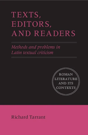 Texts, Editors, and Readers