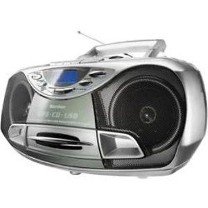 CD-rádio Karcher RR 510(N), CD, kazeta, USB, stříbrná