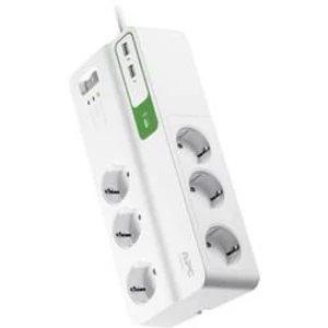 Zásuvková lišta s přepěťovou ochranou APC by Schneider Electric PM6U-GR PM6U-GR, počet zásuvek 6, IP20, 2.00 m, bílá