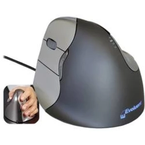 Optická ergonomická myš Evoluent Vertical Mouse 4 VM4L VM4L, ergonomická, šedá, stříbrná