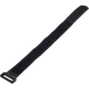 Pásek se suchým zipem a přezkou Basetech 98001c373, (d x š) 300 mm x 20 mm, černá, 1 ks