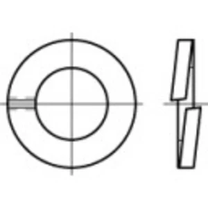 TOOLCRAFT  105693 pérové podložky Vnútorný Ø: 3.6 mm  DIN 127   pružinová ocel glavanizované zinkom 100 ks