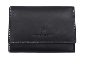 Dámská kožená peněženka - Sergio Tacchini - černá