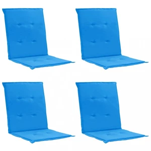 Voděodolné podušky na zahradní židle 4 ks Dekorhome Modrá,Voděodolné podušky na zahradní židle 4 ks Dekorhome Modrá