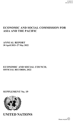 Annual Report of the Economic and Social Commission for Asia and the Pacific 2022