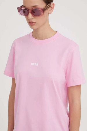 Bavlnené tričko MSGM dámsky,ružová farba,2000MDM500.200002