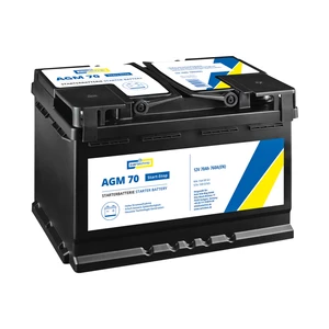 Autobaterie AGM 70 Ah 12V, pro start-stop systém, 278x175x190 mm - Cartechnic