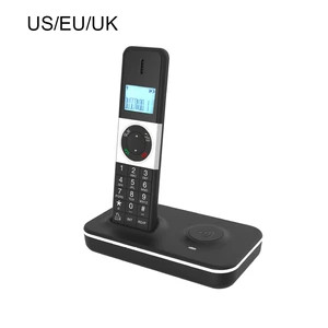 Home Cordless Telephone 16 Languages Adjustable Digital Display Telephones
