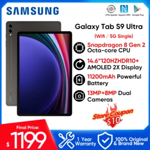 New Original Samsung Galaxy Tab S9 Ultra 14.6'' AMOLED 2X Display WiFi Android Tablet S Pen Included Unlocked 11200mAh Battery