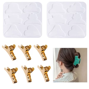 DIY Jewelry Grasping Clip Hairpin Claw Clip Mould Hair Clamps Silicone Mold