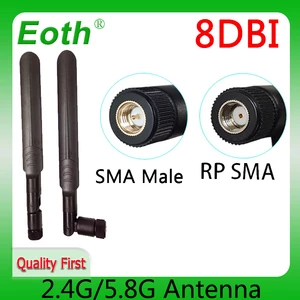 eoth 2.4g wifi Antenna pbx 5.8 Ghz 2.4ghz 8dBi SMA Male female Connector Dual Band wi fi Antenne wireless router antena iot