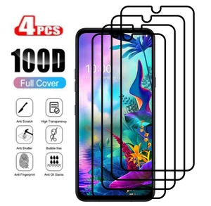 4pcs 9D Tempered Glass For LG V50S ThinQ Full Cover Black Protector Glass Screen Glass For LG G8X Thinq All Glue Protective Film