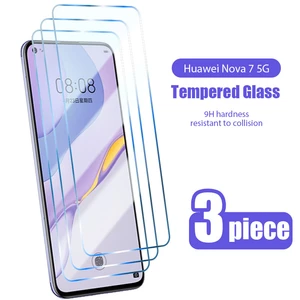 3PCS Protective Glass For Huawei Nova 5T 6 7i Mate 10 20 30 Lite Nova 7 5G Tempered Glass For Huawei Nova 8SE 7SE P40 P30 Lite