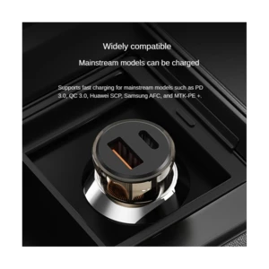 Transparent Car Charger USB Car Charger Quick Charge Qc4.0 Qc3.0 Qc Scp 3A Pd Type C 30W USB Charger(Transparent Blue)