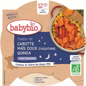 BABYBIO Večerní menu Mrkev a sladká kukuřice s quinoa 230 g