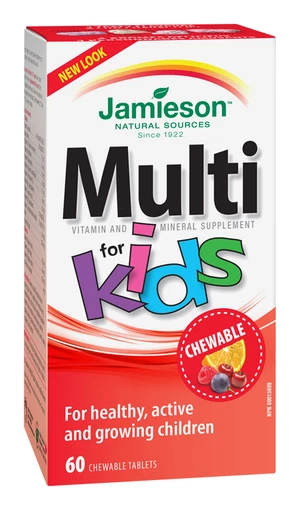 Jamieson Multi Kids multivitamín cucací tablety 60 ks