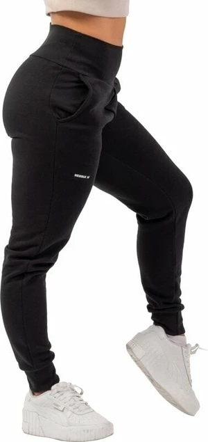 Nebbia High-Waist Loose Fit Sweatpants "Feeling Good" Black S Pantalon de fitness