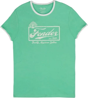 Fender Tričko Beer Label Ringer Unisex Sea Foam Green/White 2XL